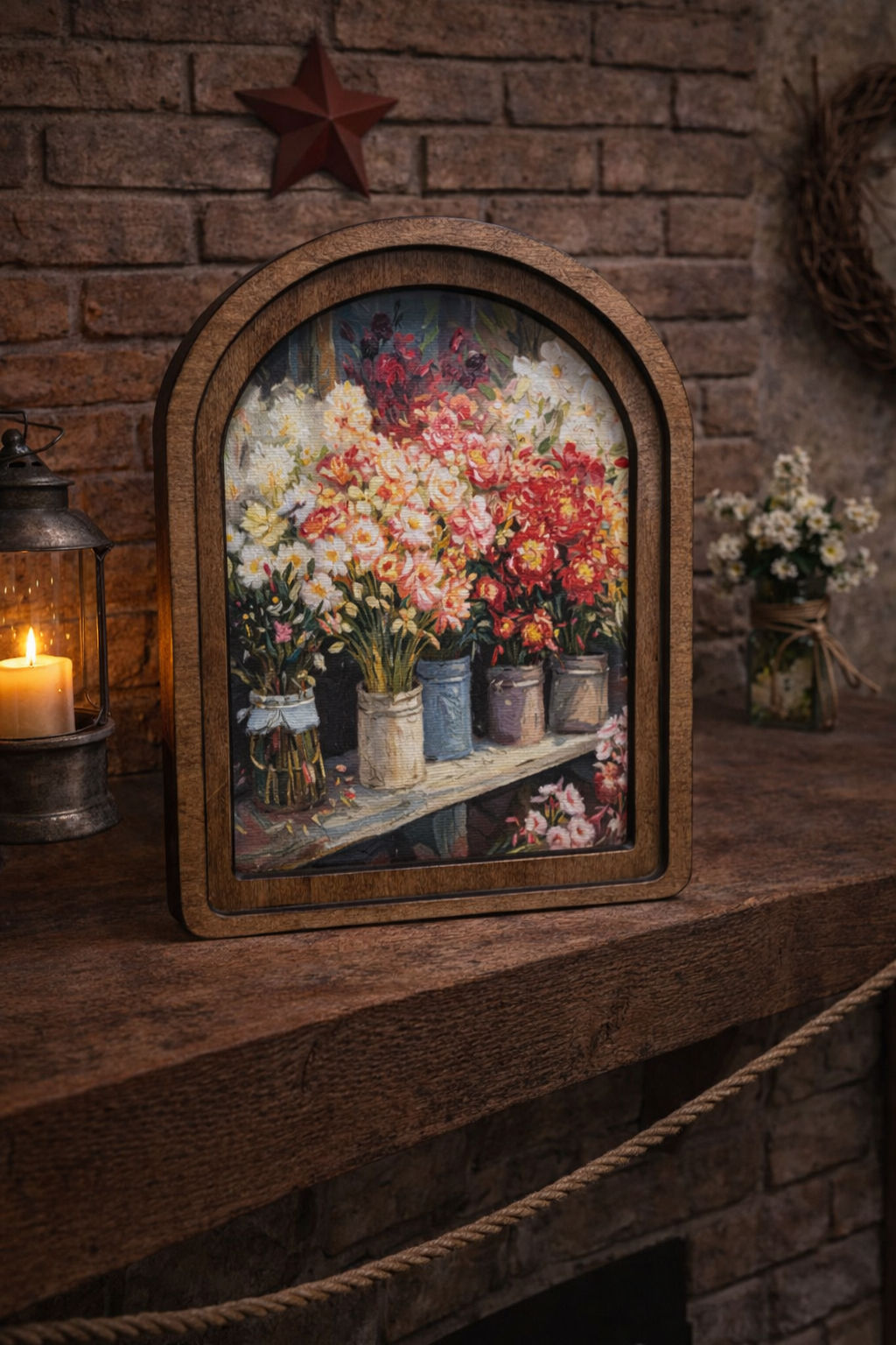 Arch Top Flower Shop framed art