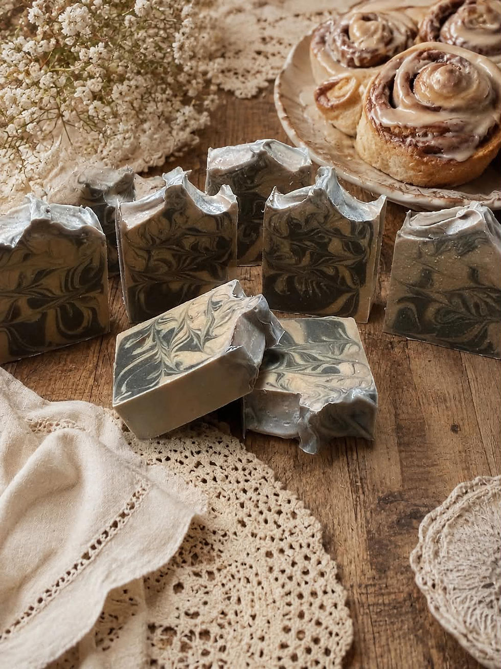 Cinnamon Roll Scented Goat Milk Soap 5 oz.p