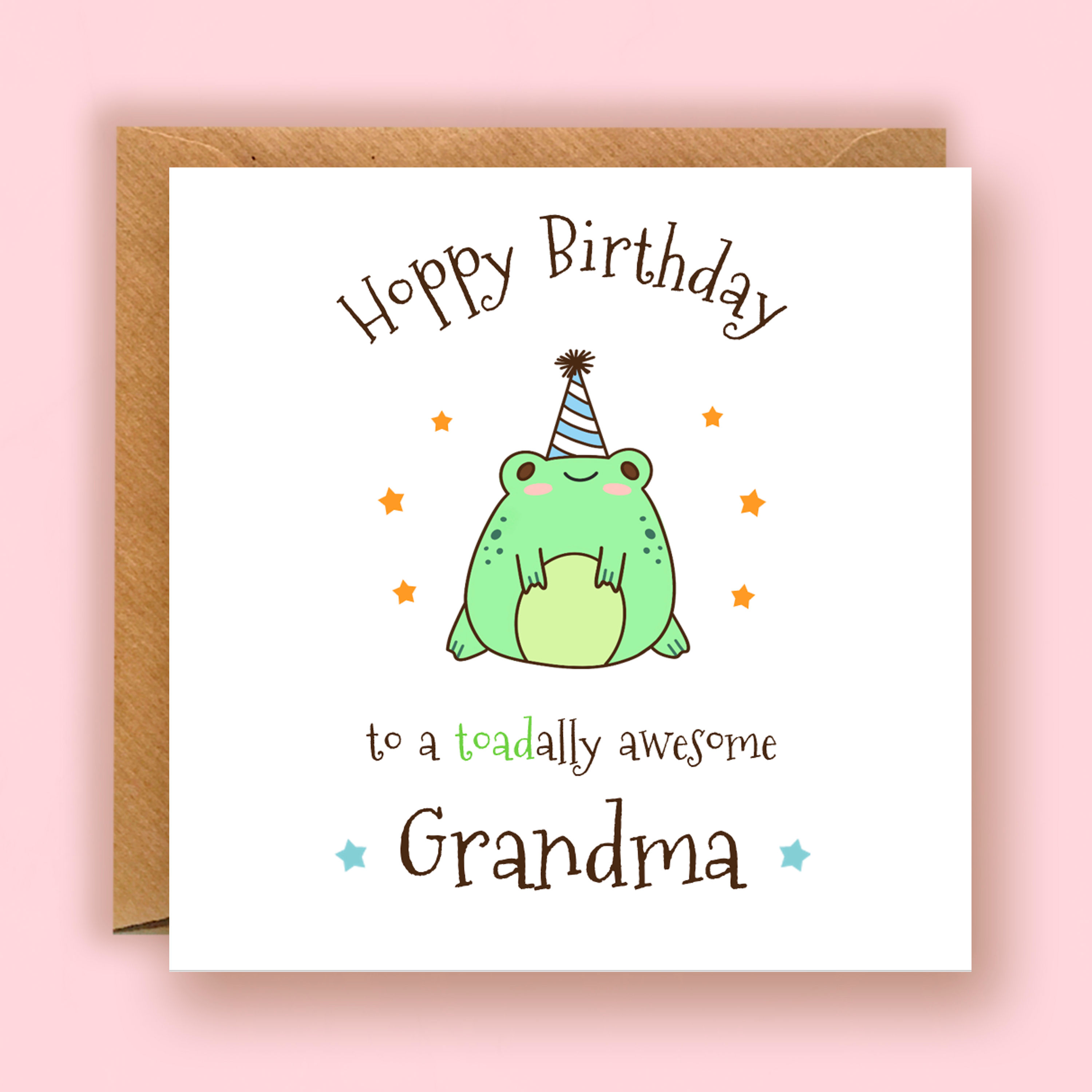 Grandma Toadally Awesome Birthday Card