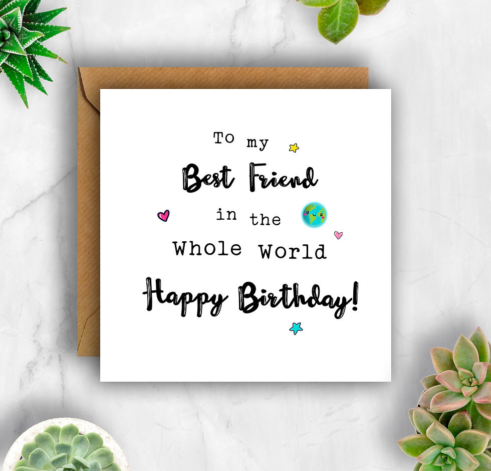 Thumbnail: Best Friend in the Whole World Birthday Card