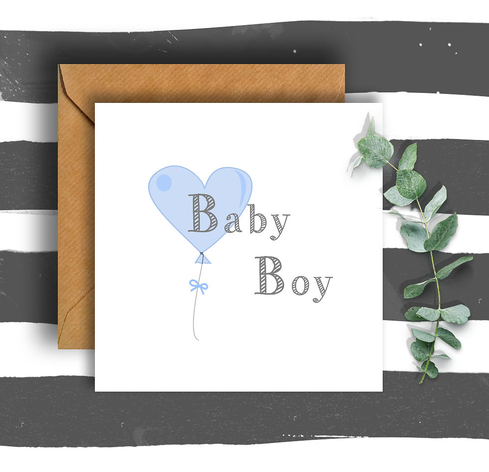 Thumbnail: Baby Boy Balloon Card