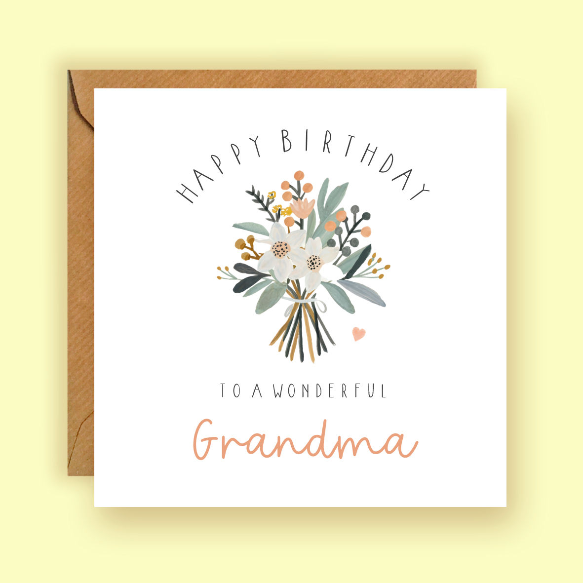 Grandma Bouquet BirthdayCard