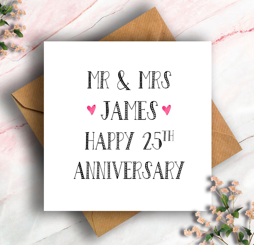 Thumbnail: Hearts Personalised Anniversary Card