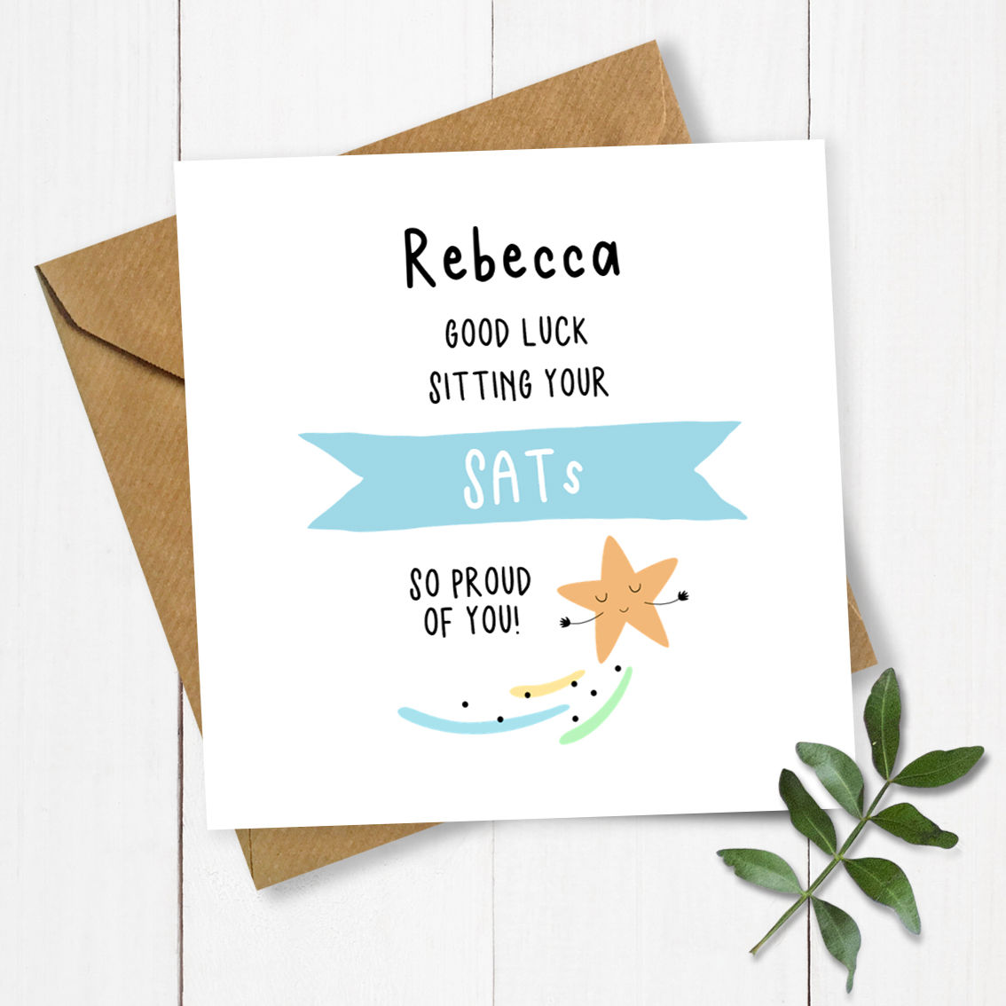 Personalised Shooting Star Good Luck Sitting your Exams Card