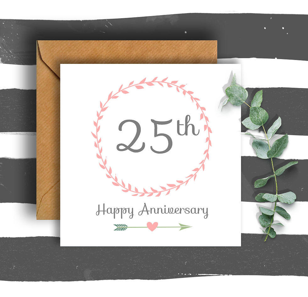 Thumbnail: 25th Anniversary Wreath Card