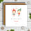 Thumbnail: Personalised Fiancee Elf Couple Christmas Card