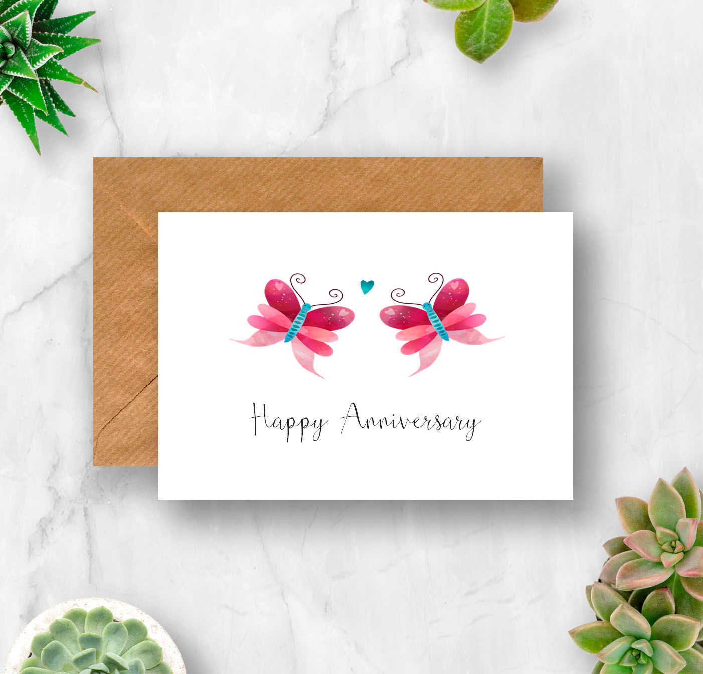 Butterfly Happy Anniversary Card