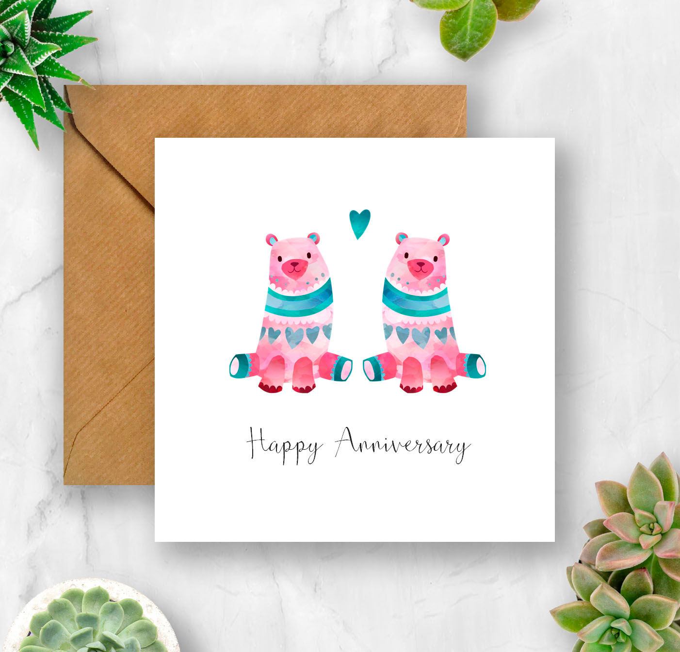 Bears Happy Anniversary Card