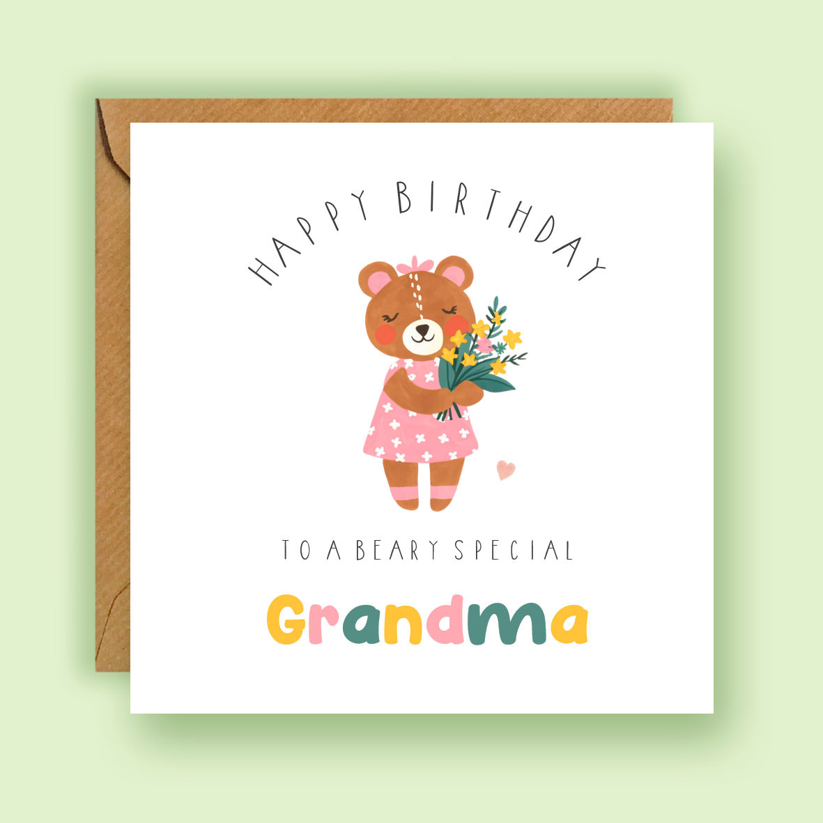 Grandma Beary Special BirthdayCard
