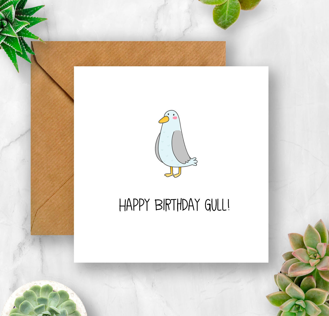 Happy Birthday Gull Card