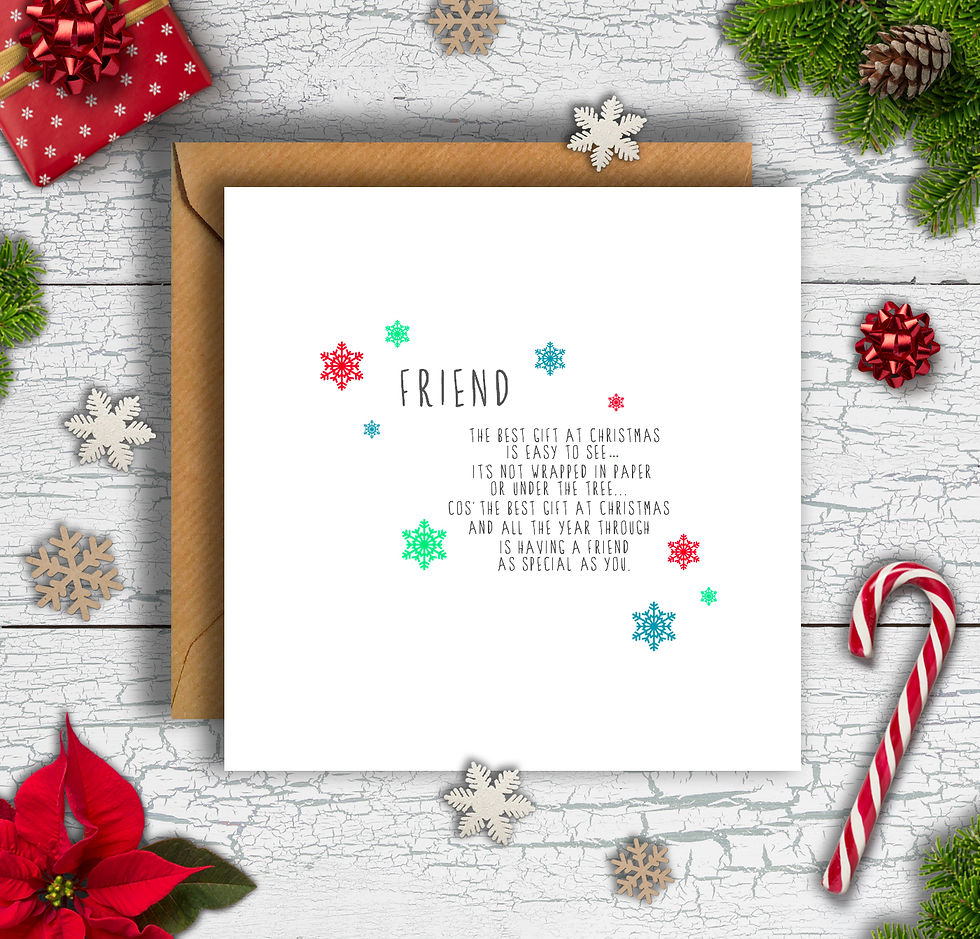 Thumbnail: Personalised Friend Paragraph Christmas Card