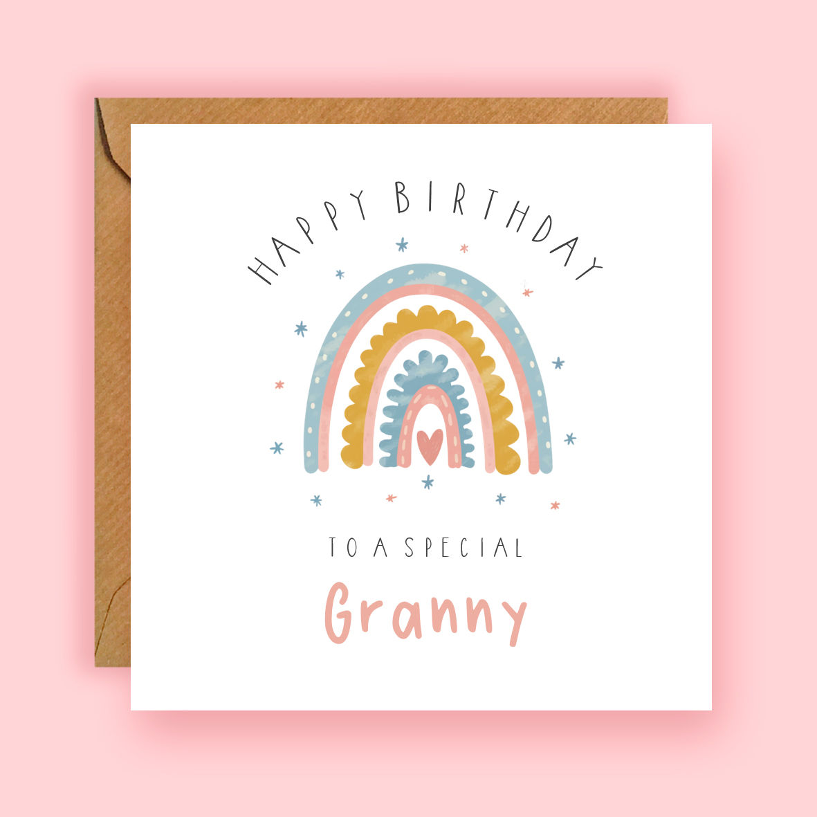 Granny Birthday Rainbow Card