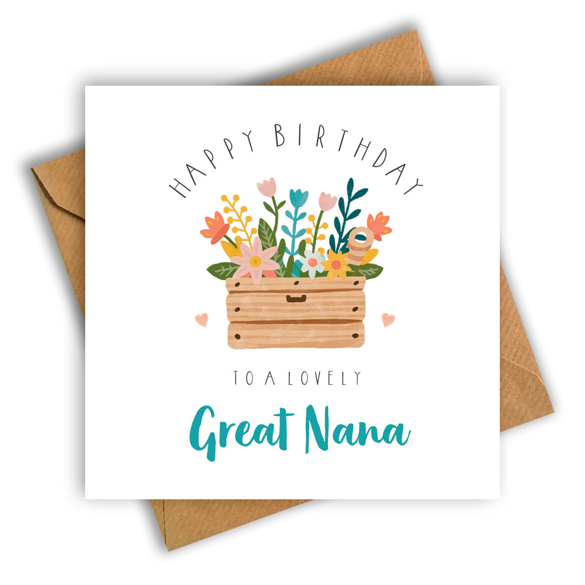 Great Nana Flower Box Birthday Card