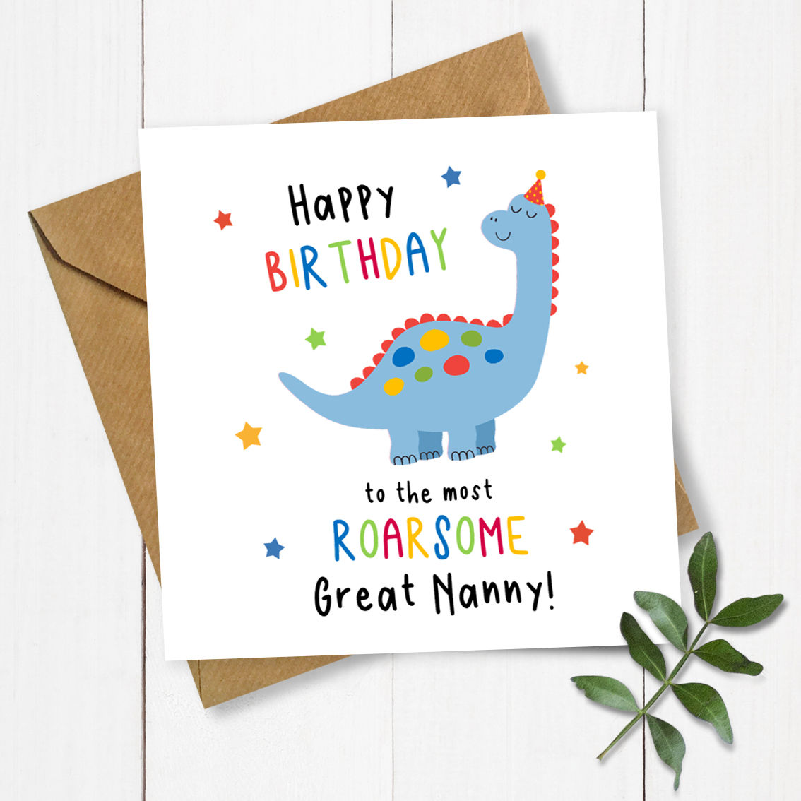 Great Nanny Roarsome Dino Birthday Card