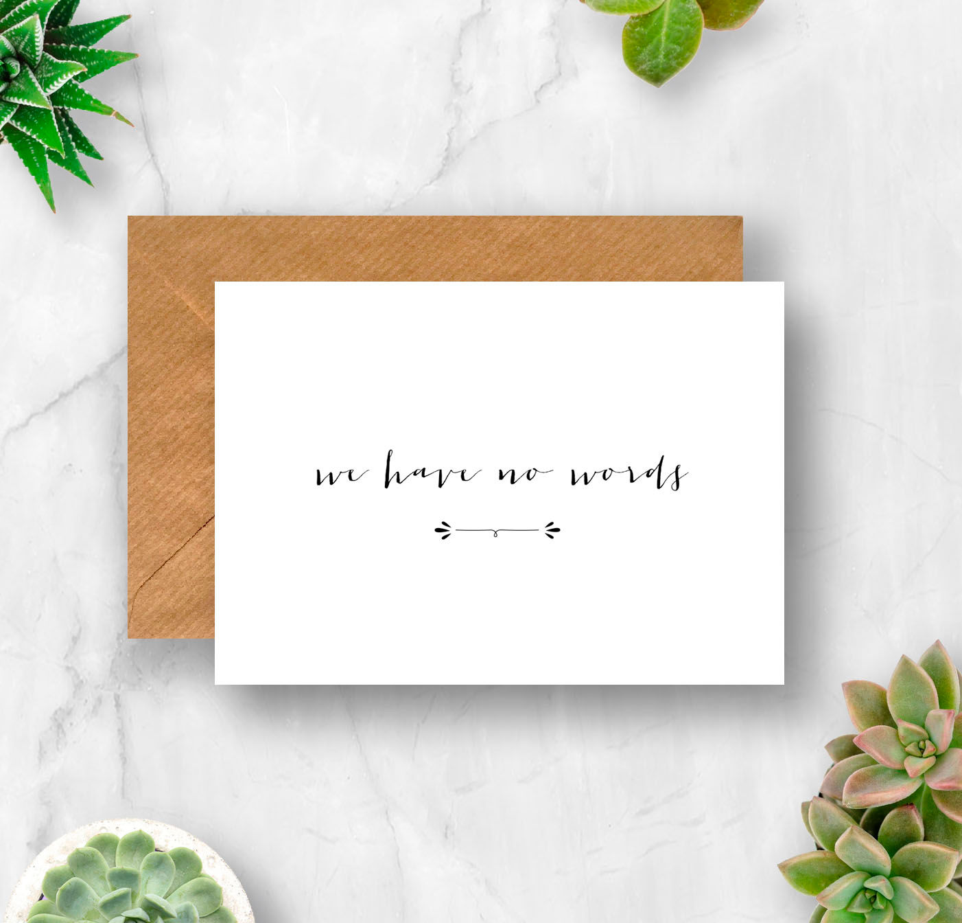 We Have No Words Condolence Card