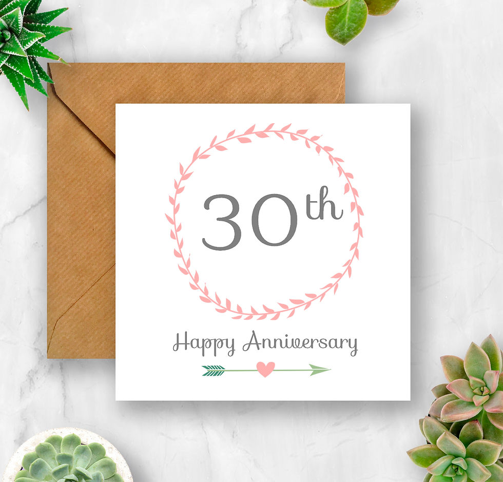 Thumbnail: 30th Anniversary Wreath Card