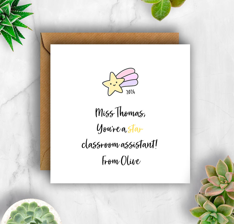 Thumbnail: You're a Star Teaching Assistant Personalised Card