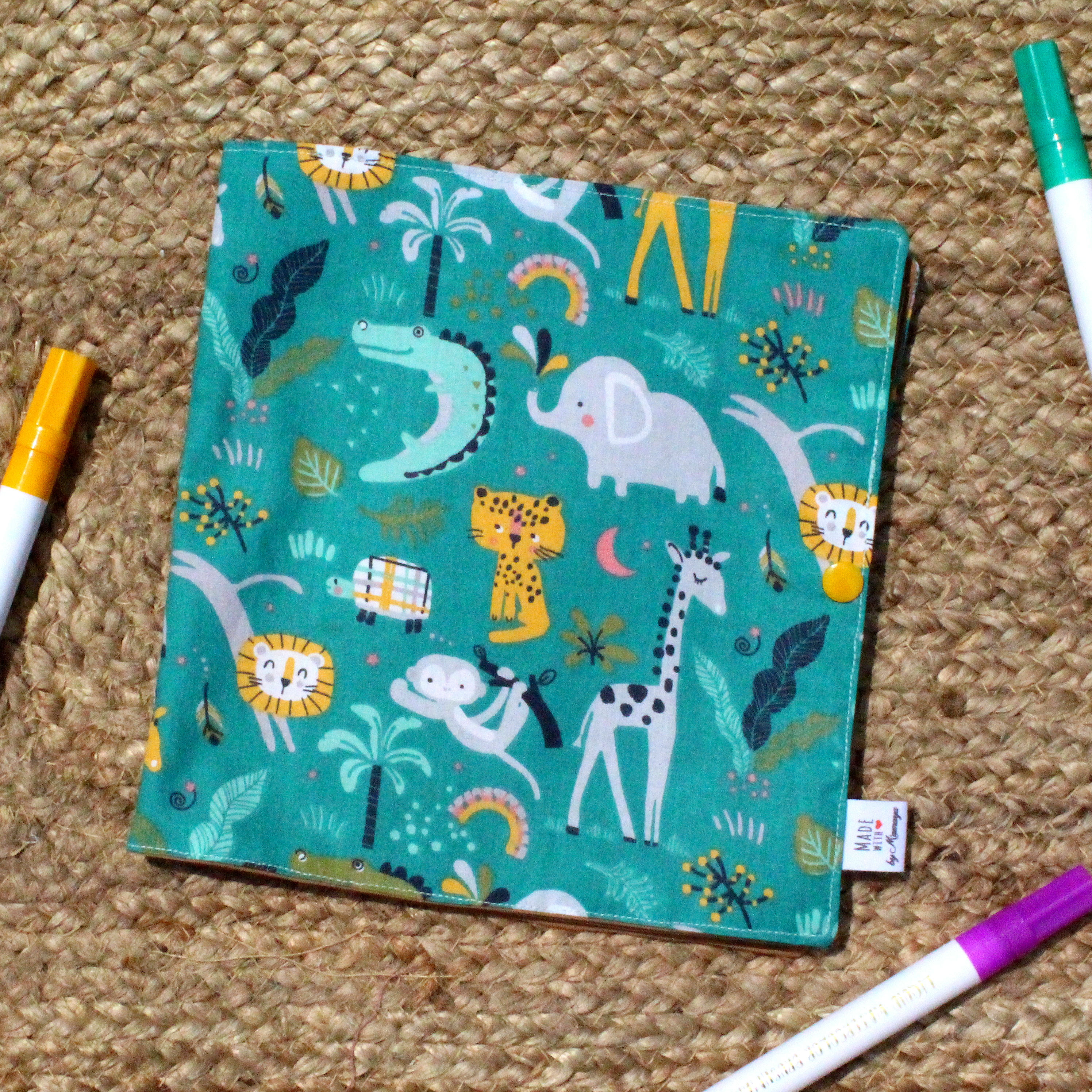 Livret de coloriages lavables- Animaux de la jungle