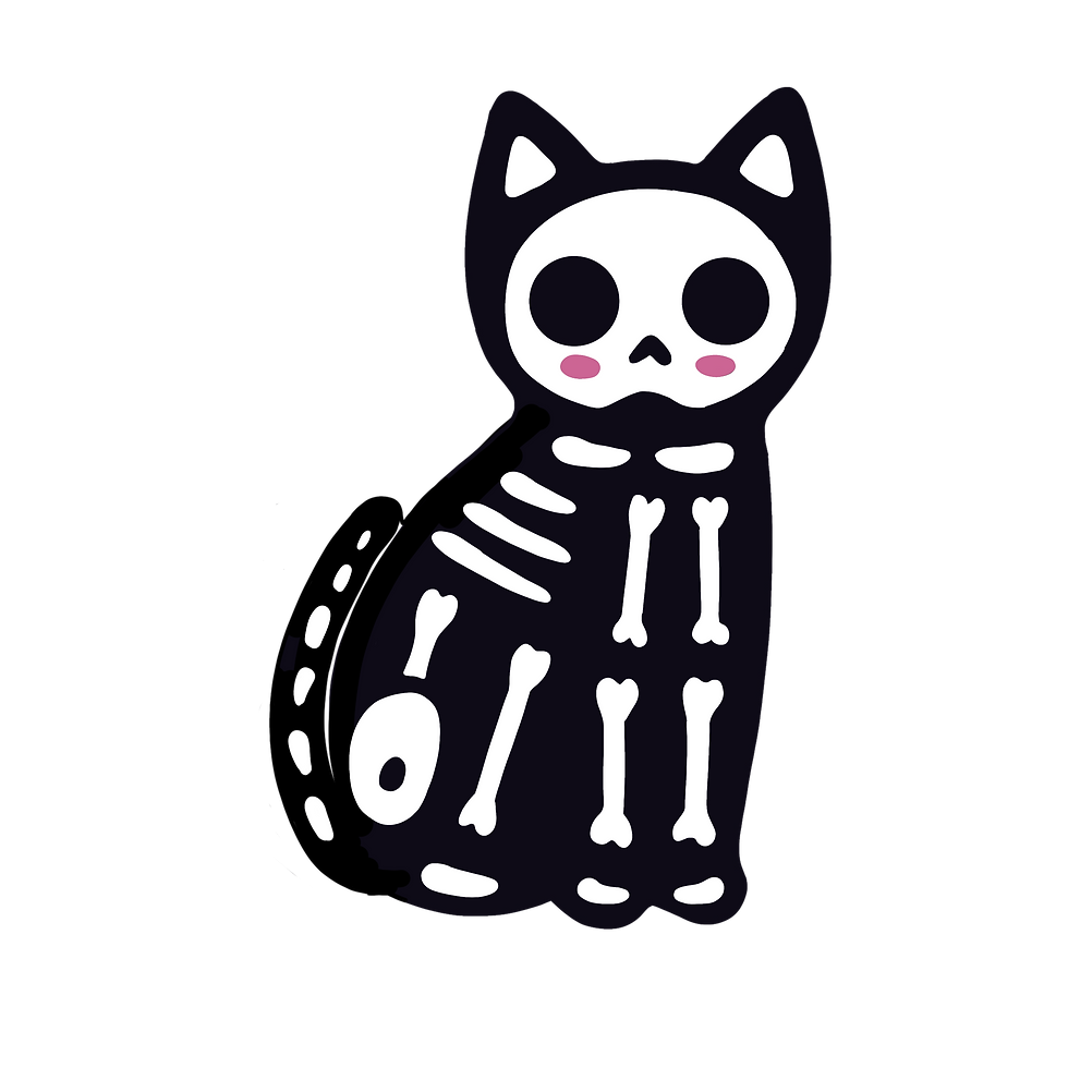 Skeleton Cat / Black Cat Cookie Cutter