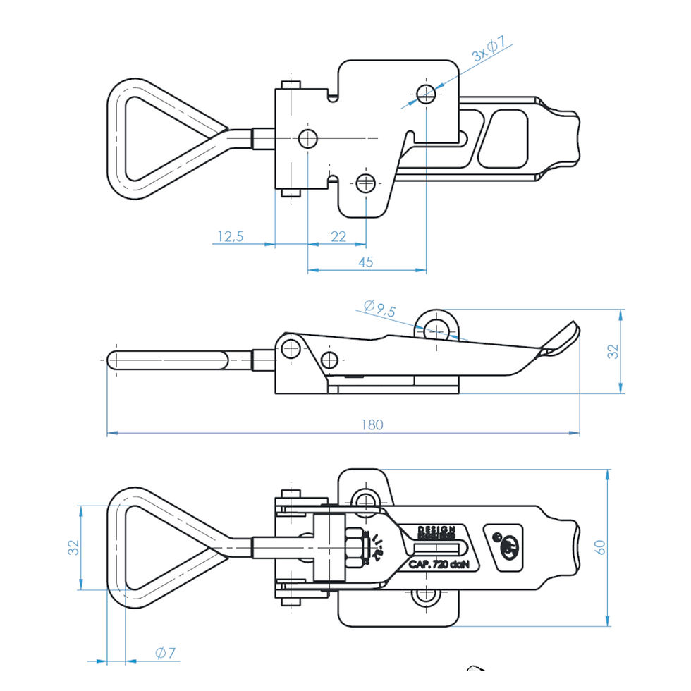 Miniatură: Inchizator oblon (capacitate maxima 720kg) SPP