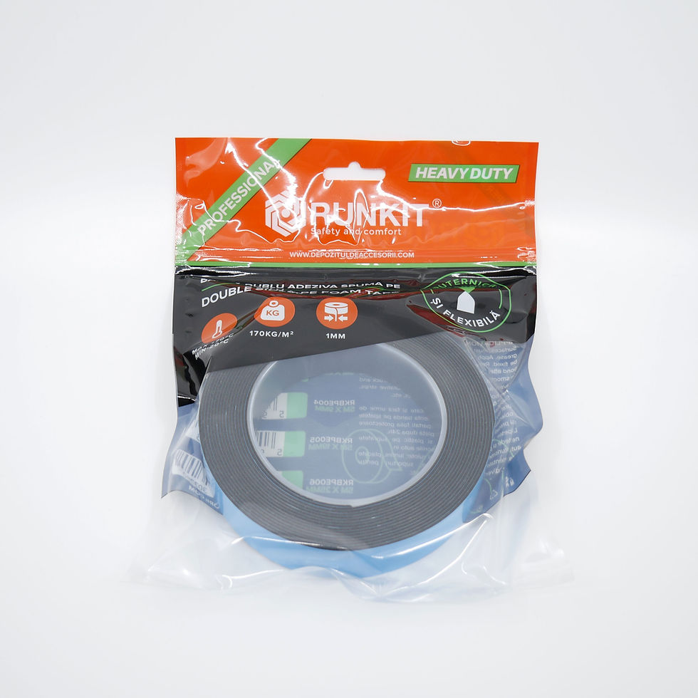 Miniatură: Banda dublu adeziva spuma PE 5m RUNKIT