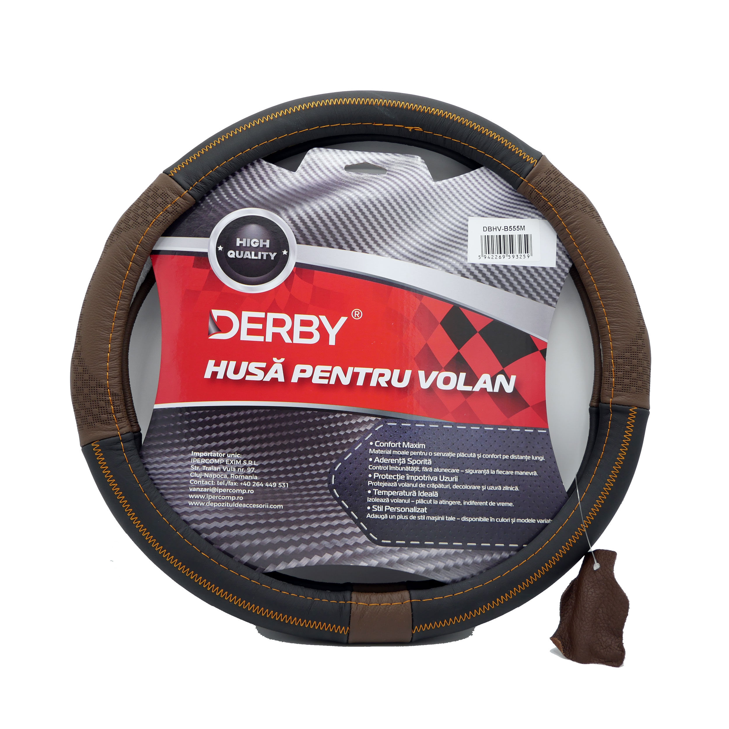 Husa volan piele DERBY