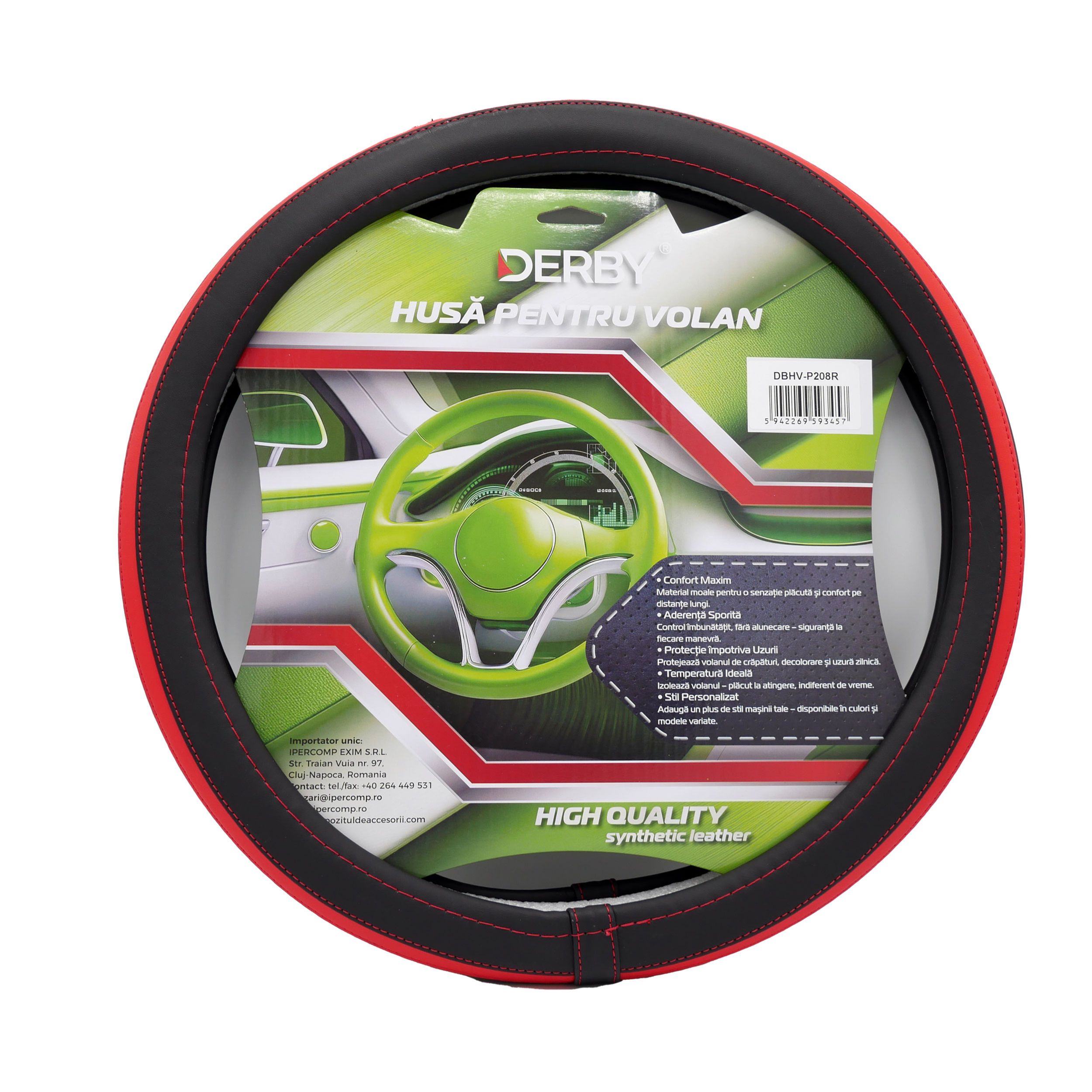 Husa volan piele sintetica calitate Plus DERBY