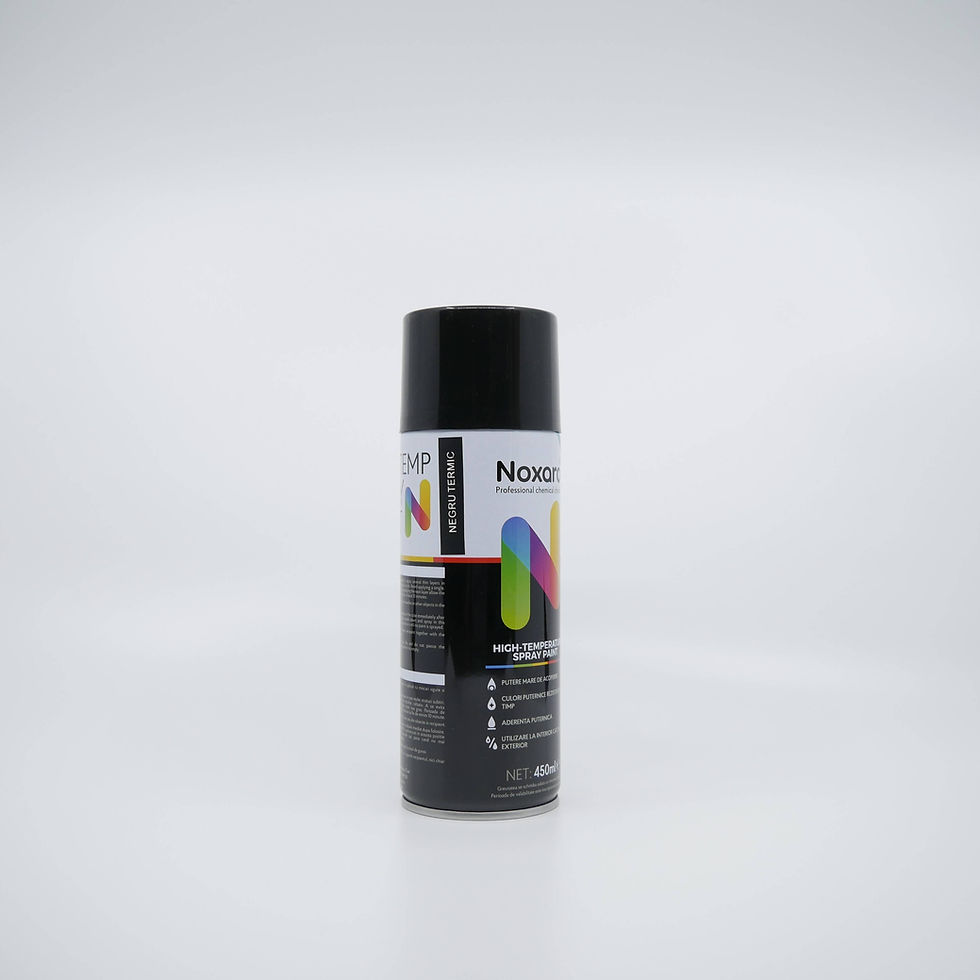Miniatură: Vopsea spray rezistenta la temp. inalta Negru 450ml NOXARO