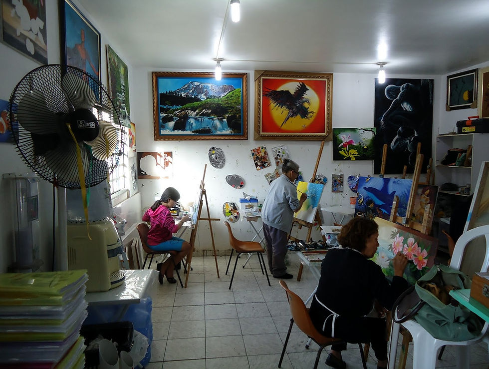 alunos pintando 8