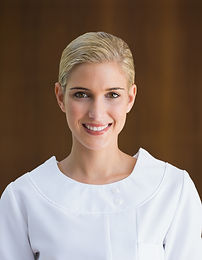 Blonde Beautician Front View