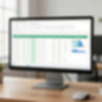 Reporte contable en Excel en la nube, estructurado sin errores para declaraciones de impuestos en República Dominicana.