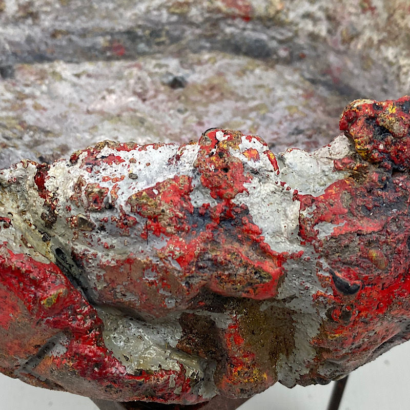 Thumbnail: Detailed view of the artisanal hand-painted finish on the Elysian Fragment concrete art decor