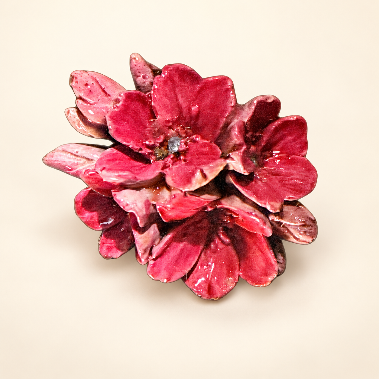 Gilded Fuchsia decorative concrete cabinet knob