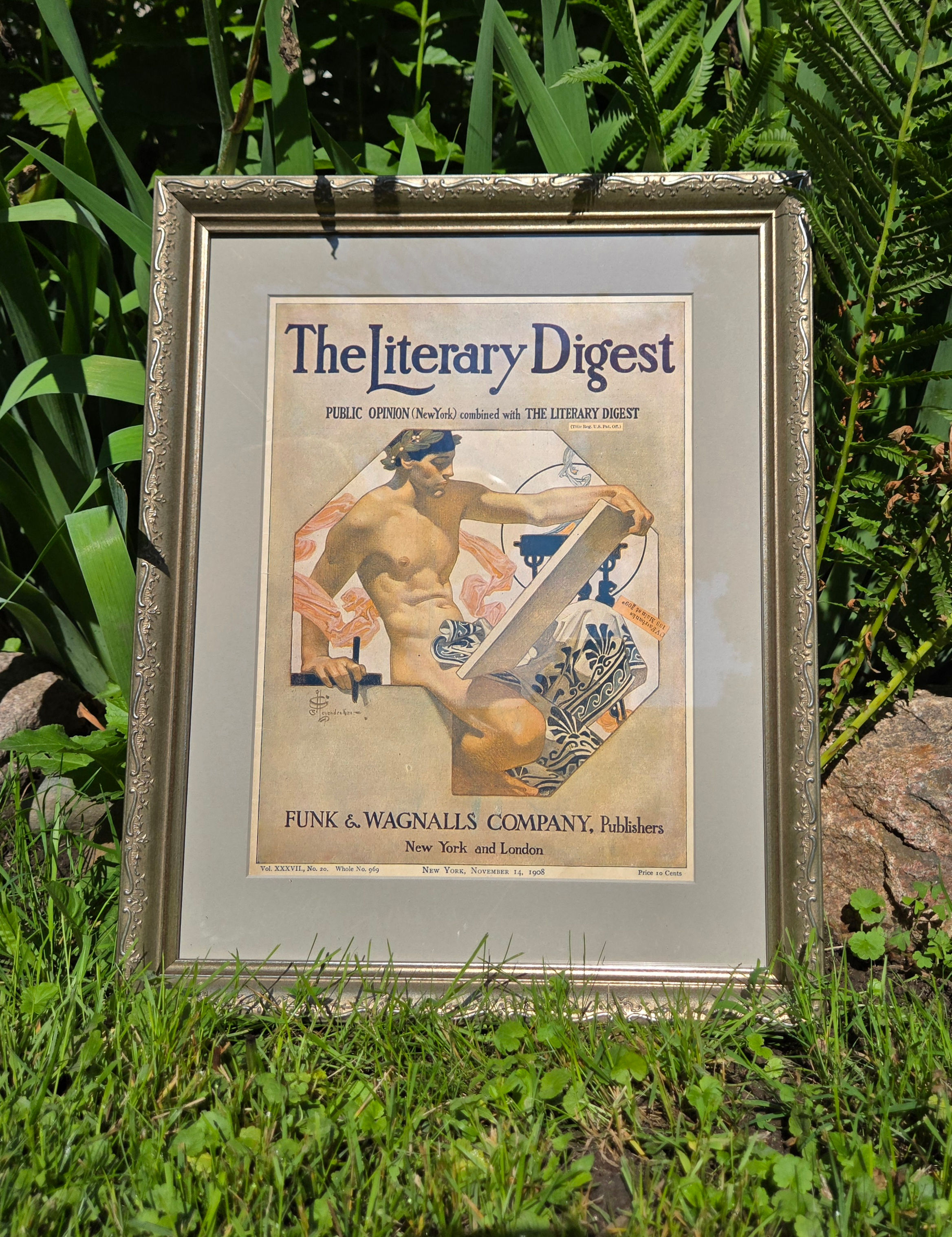 Joseph Christian Leyendecker - Framed 1908 Literary Digest Magazine (Complete)