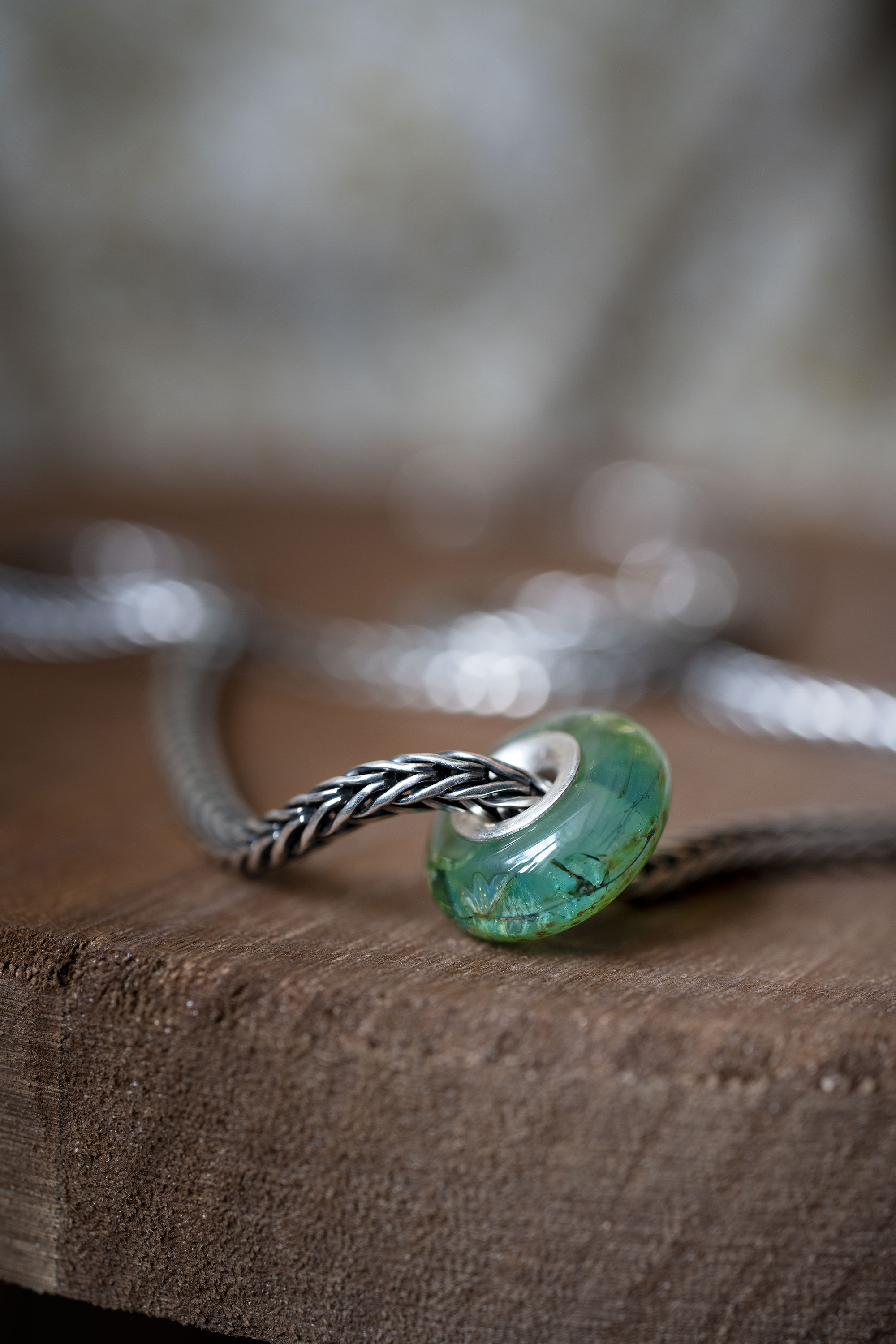 perle artisanale verre et argent • compatible Trollbeads Pandora