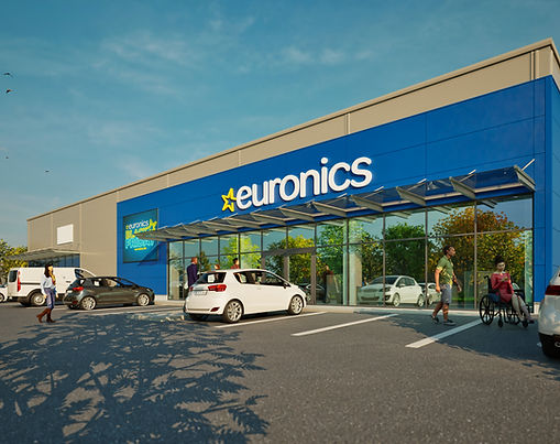 Pápa, Celli út., Hrsz.: 6758/2. EURONICS Áruház és Rossmann üzlet