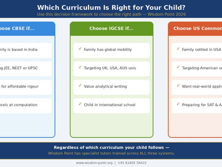 IGCSE vs CBSE vs US Common Core — Which Curriculum Is Right for Your Child in 2026?