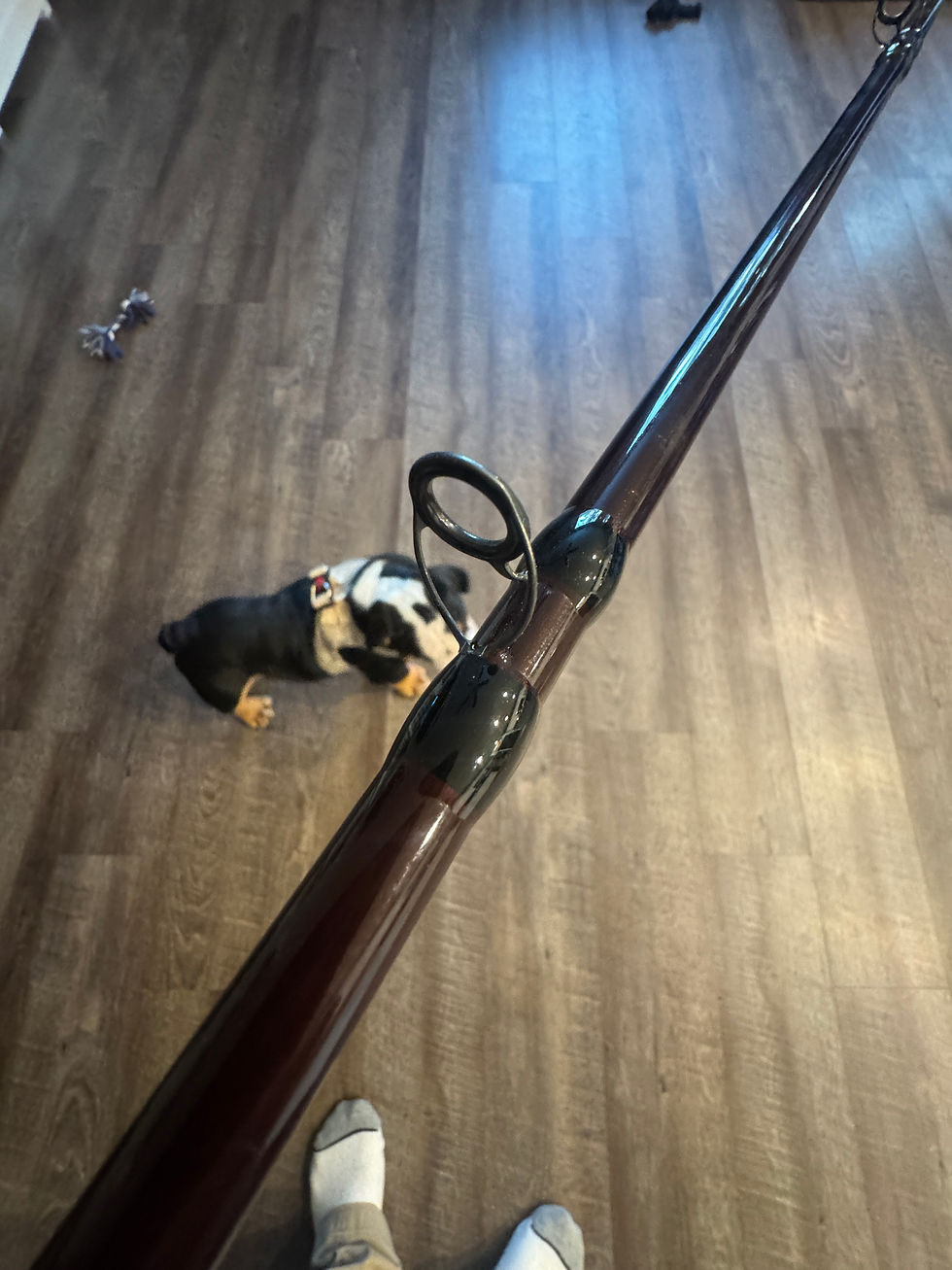Thumbnail: Seeker p72 cherry red glass 10-30 7’2 inshore casting rod 