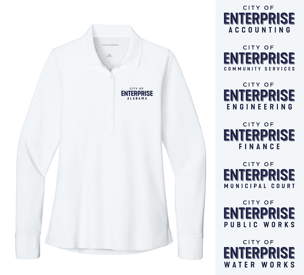 Thumbnail: 3192 LK200LS (2) PORT AUTHORITY WOMEN'S LONG SLEEVE POLO - TEXT LOGO