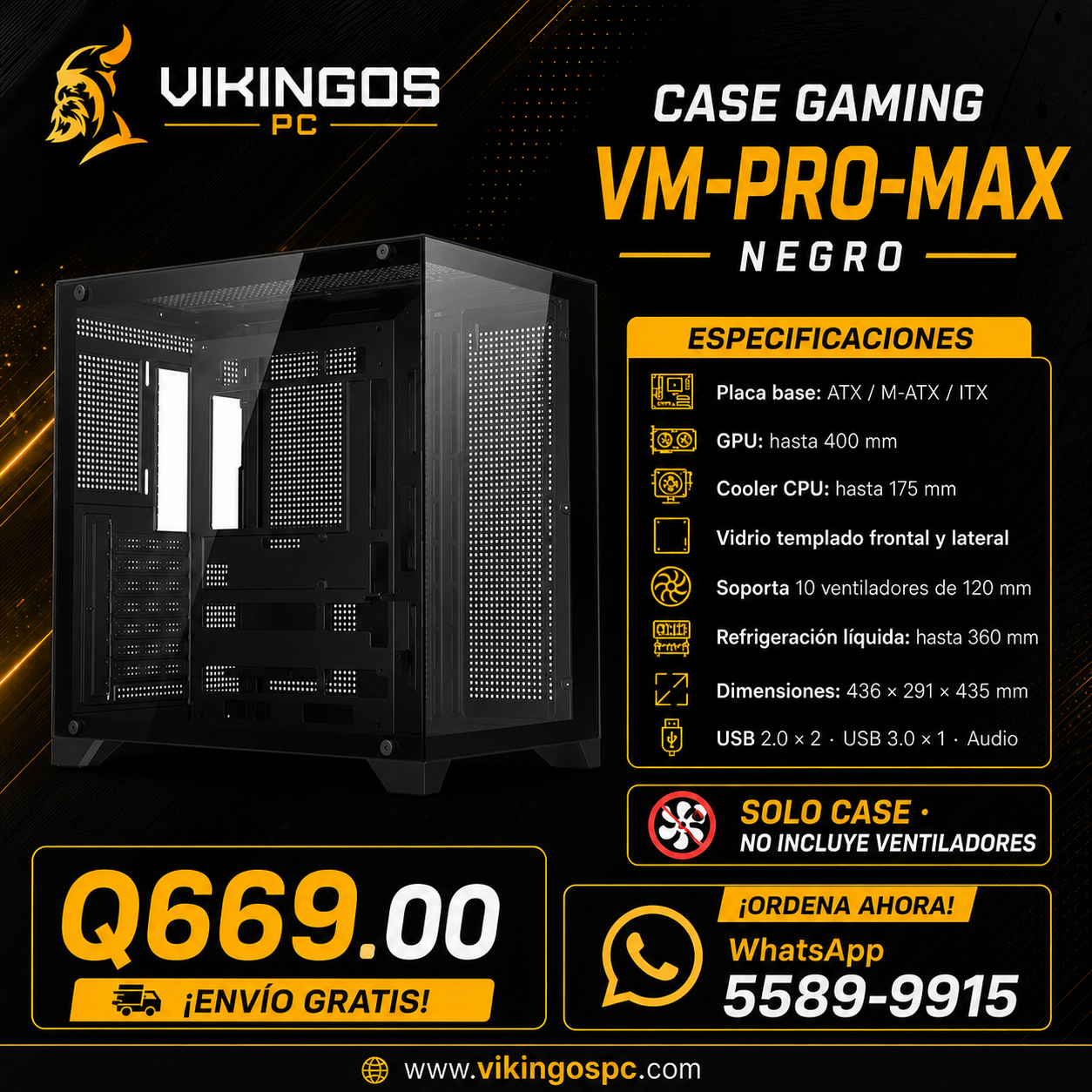 Case PC , VM-PRO-MAX NEGRO