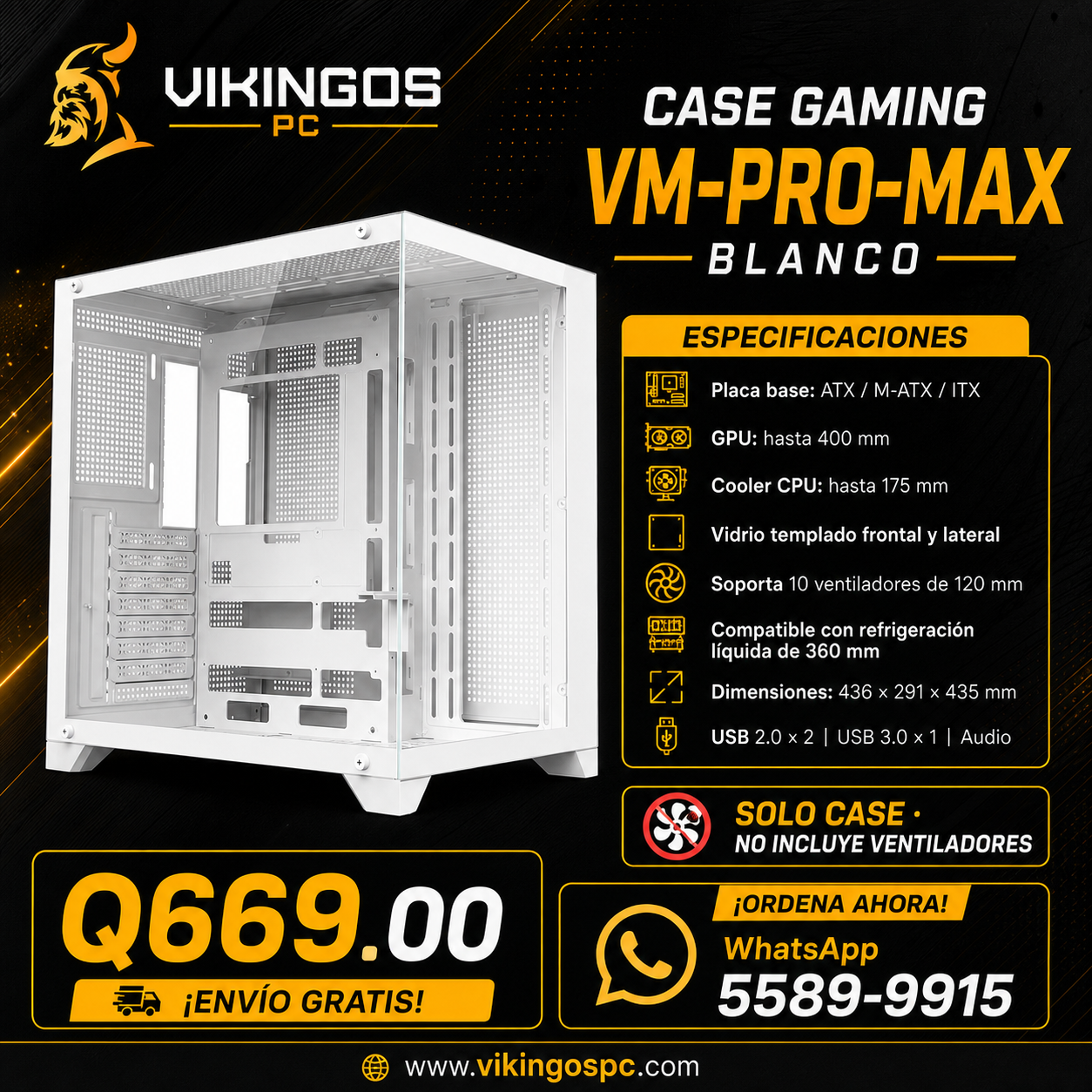 Case PC , VM-PRO-MAX BLANCO