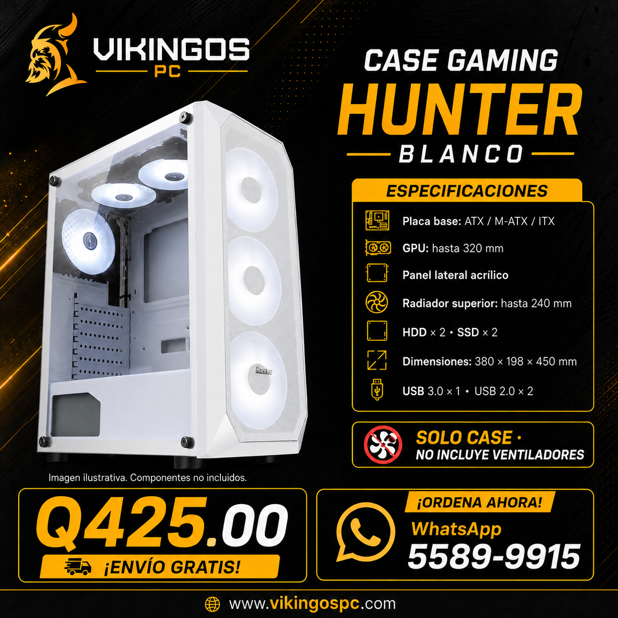 Case PC "Hunter" Blanco