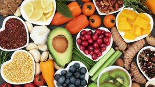 Selection of healthy foods