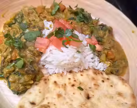 Vegan Curry Lentil Stew Dinner