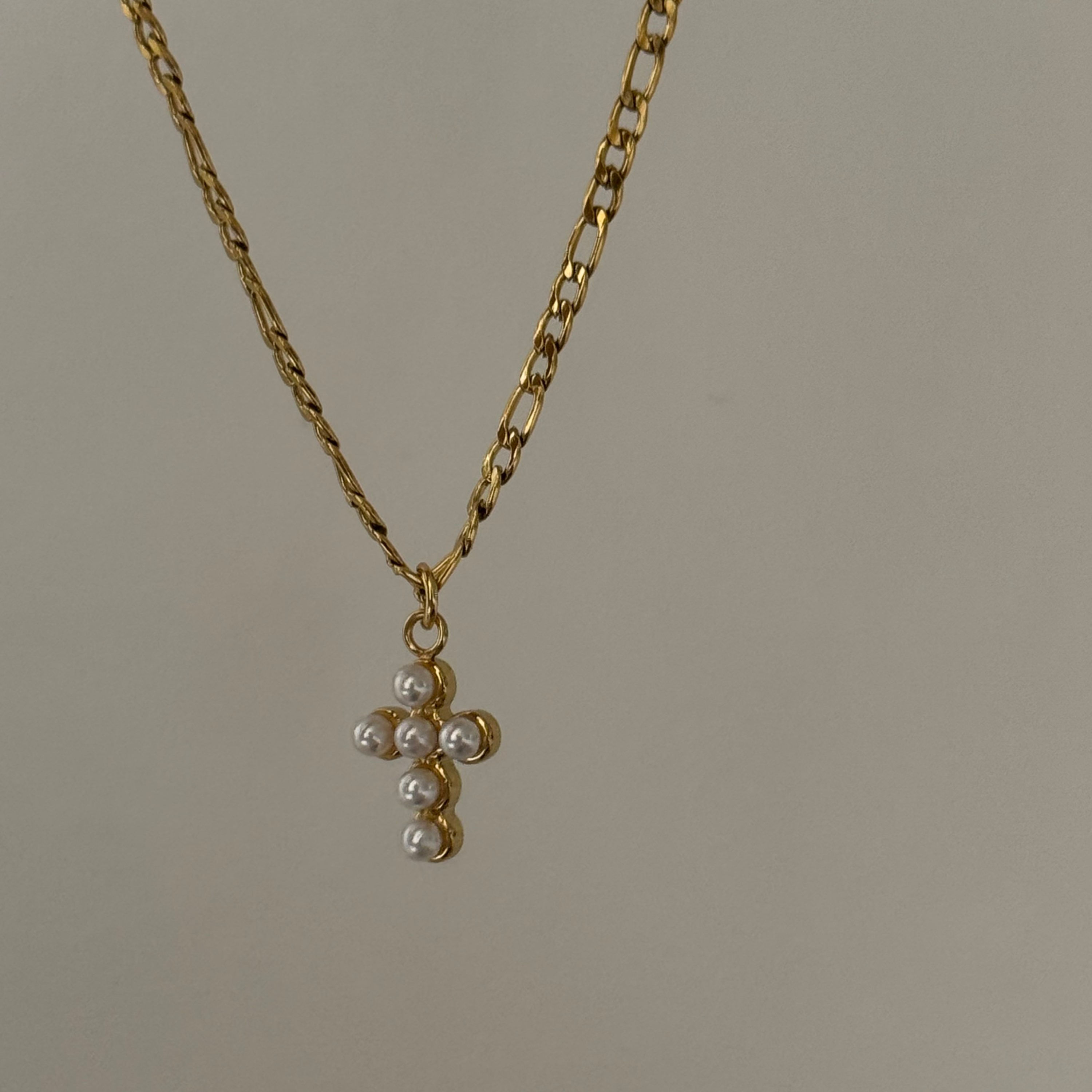 Pearl Cross Necklace