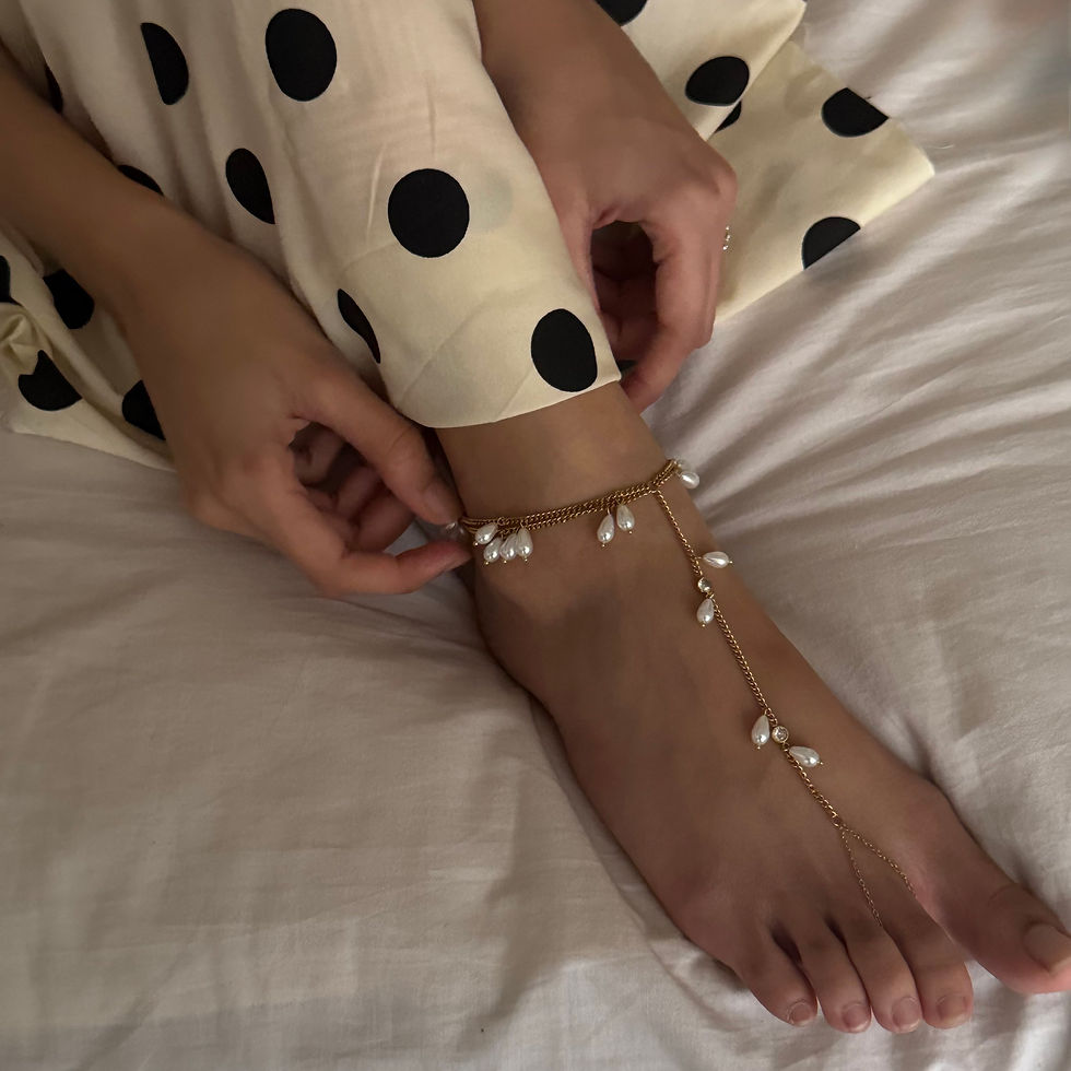 Thumbnail: Roma Pearl Foot Chain