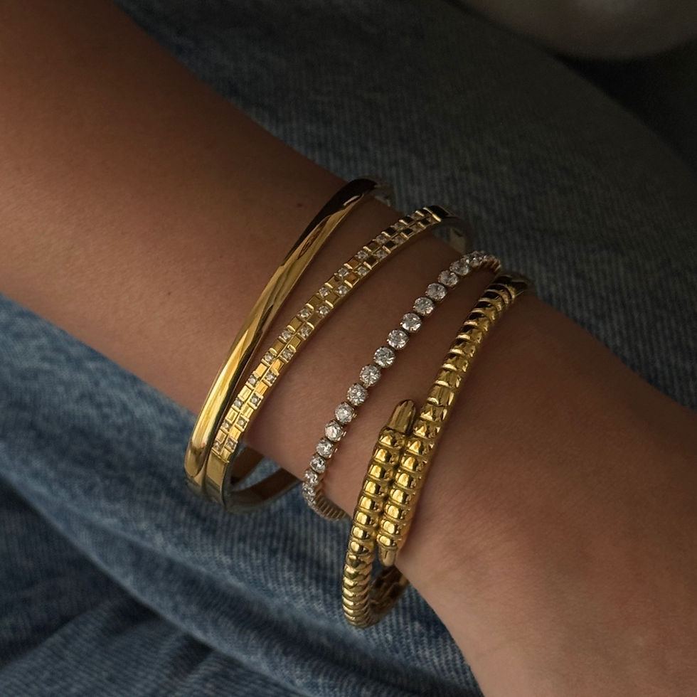 Thumbnail: Kristel 4mm Cuff Bracelet