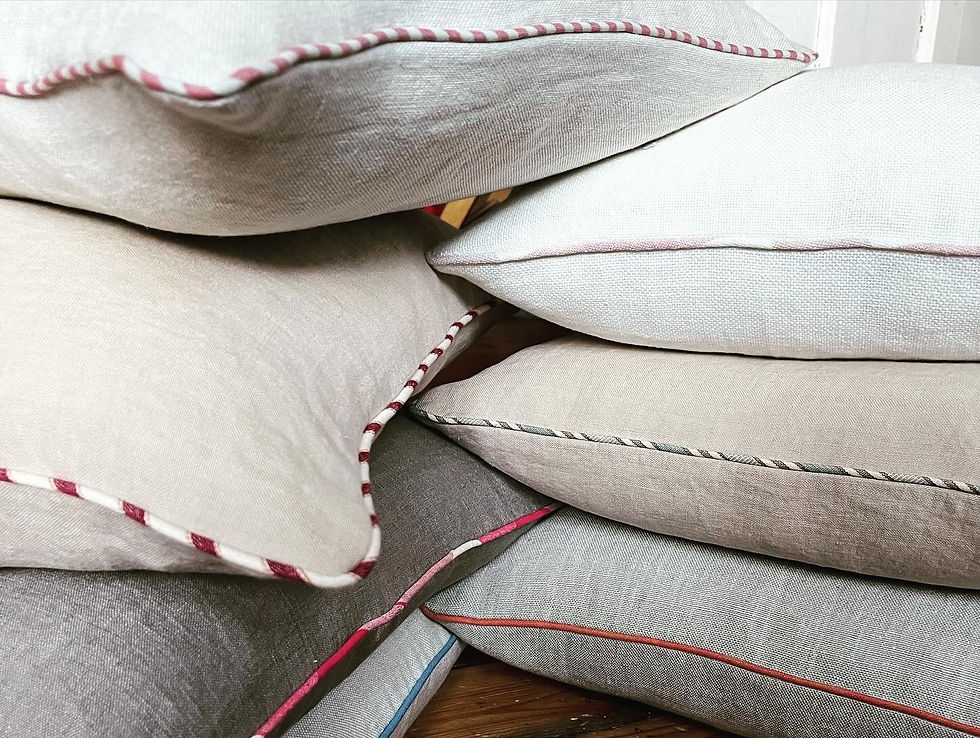 Thumbnail: Neutral Linens with Contrast piping