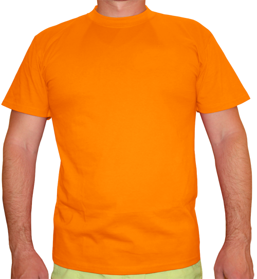 Футболка Мужская Оранжевая Однотонная Купить