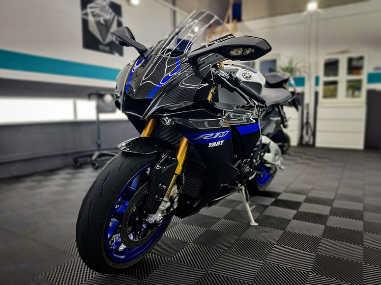 Moto protégé avec un traitement céramique